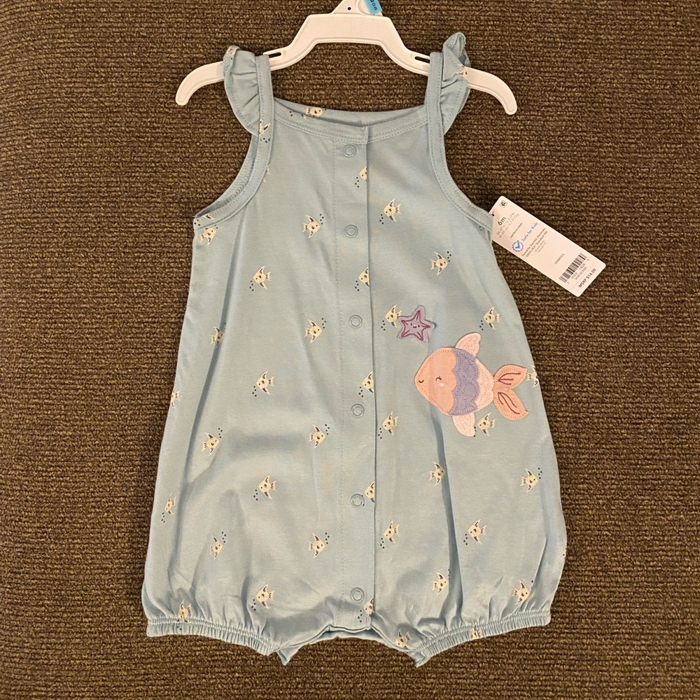 Fish Print Baby Romper